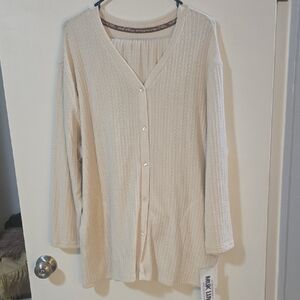 Muk Luks Cream Women's Knit Pajamas/Lounge Set NWT